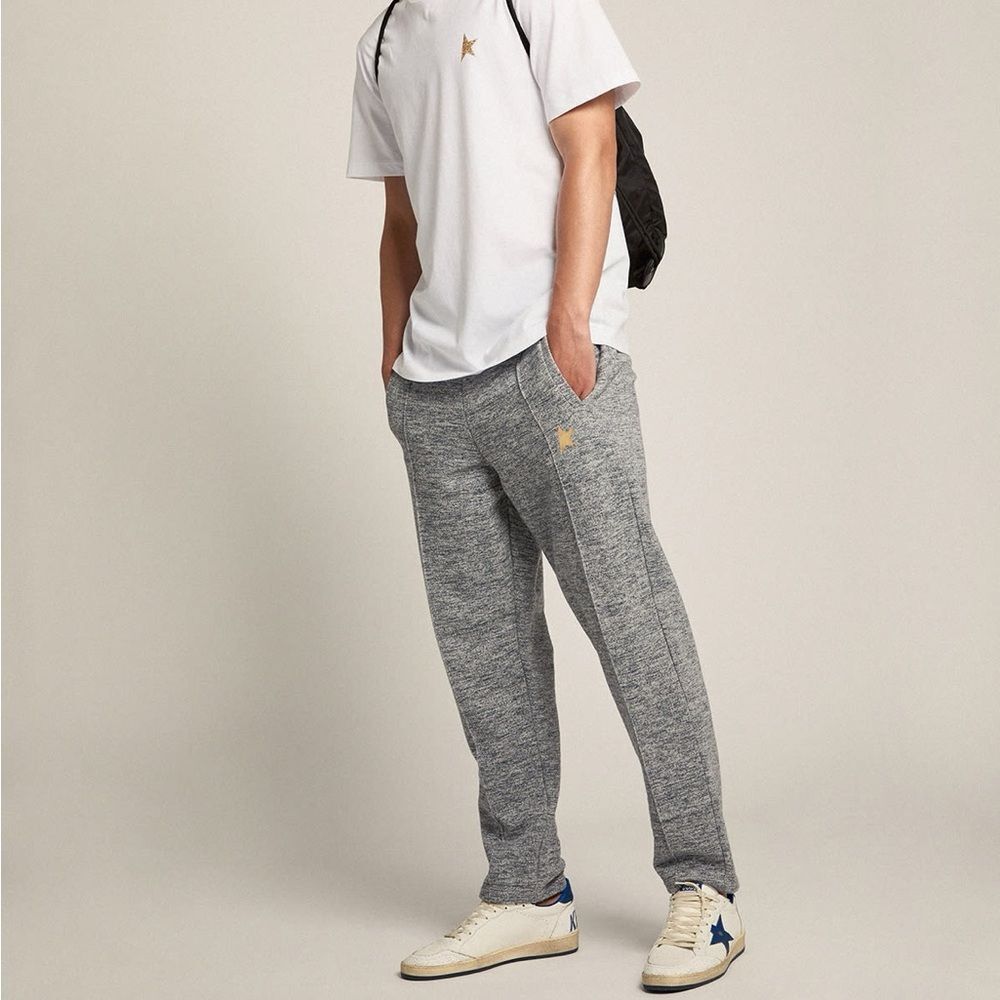 Golden Goose Men’s Gold Star Gray Joggers Pants Size L - Picture 2 of 9
